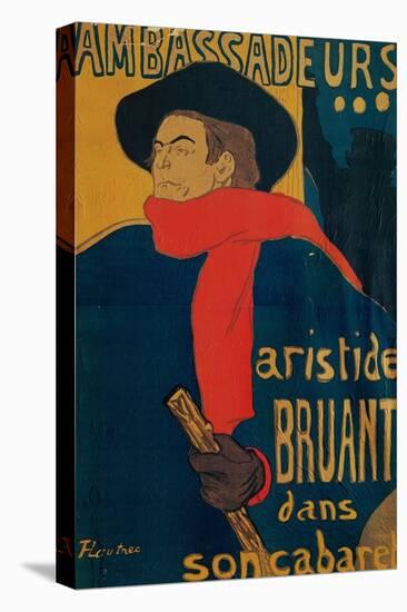 Aristide Bruant, Singer and Composer, at Les Ambassadeurs on the Champs Elysees, Paris, 1892-Henri de Toulouse-Lautrec-Premier Image Canvas