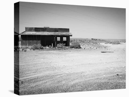 Arizona Deserted Building Architecture Landscape, Two Guns Ghost Town in Black and White-Kevin Lange-Premier Image Canvas