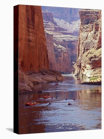 Arizona, Grand Canyon, Kayaks and Rafts on the Colorado River Pass Through the Inner Canyon, USA-John Warburton-lee-Premier Image Canvas