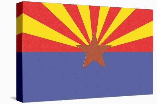 Arizona State Flag-Lantern Press-Stretched Canvas
