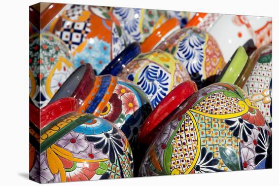 Arizona, Tucson, Tubac. Traditional hand-painted Mexican pottery.-Cindy Miller Hopkins-Premier Image Canvas