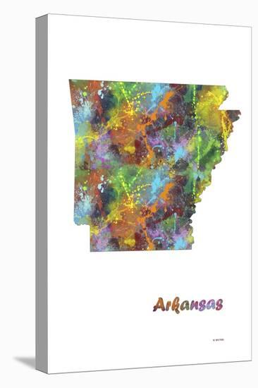 Arkansas State Map 1-Marlene Watson-Premier Image Canvas