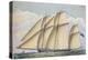 Armed Lugger Close Hauled With All Sail Set, 1825-John Rogers-Premier Image Canvas