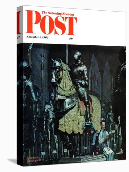 "Armor" Saturday Evening Post Cover, November 3,1962-Norman Rockwell-Premier Image Canvas