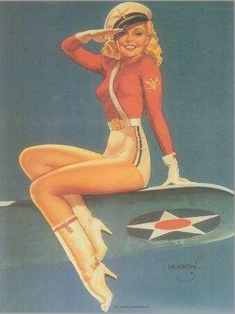 Army Air Force Pin Up Girl Poster' Stretched Canvas Print - Archivea Arts |  Art.com