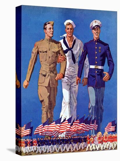 "Army, Navy and Marines,"November 13, 1937-John E. Sheridan-Premier Image Canvas