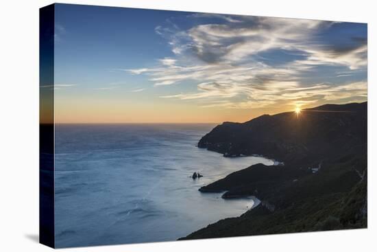 Arrabida Nature Park and the Atlantic Ocean at sunset. Setubal, Portugal-Mauricio Abreu-Premier Image Canvas