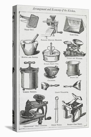 Arrangement and Economy Of the Kitchen. Various Cooking Utensils-Isabella Beeton-Premier Image Canvas