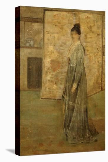 Arrangement in Flesh Color and Grey: the Chinese Screen-James Abbott McNeill Whistler-Premier Image Canvas