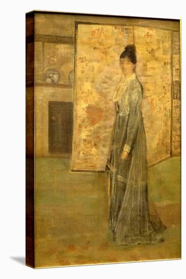 Arrangement in Flesh Color and Grey: the Chinese Screen-James Abbott McNeill Whistler-Premier Image Canvas