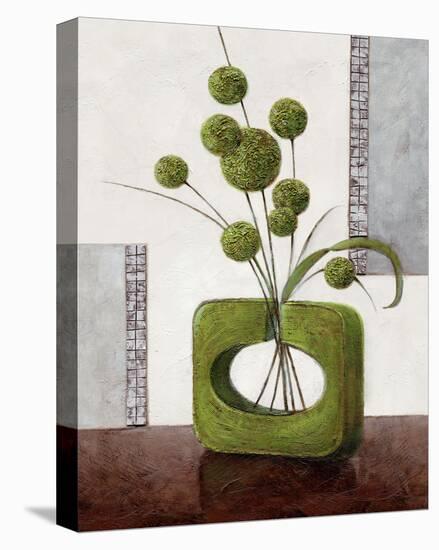 Arrangement in Green II-Karsten Kirchner-Stretched Canvas