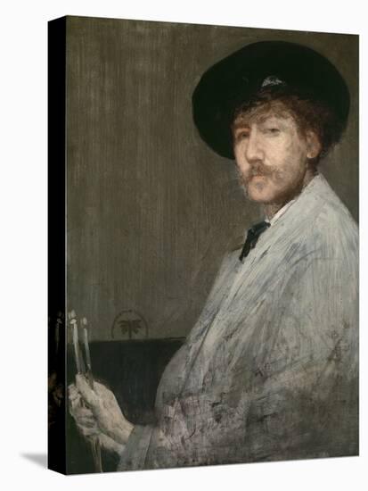 Arrangement in Grey: Portrait of the Painter, C.1872 (Oil on Canvas)-James Abbott McNeill Whistler-Premier Image Canvas