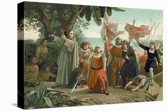 Arrival of Columbus in America, 1492-null-Premier Image Canvas