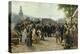 Arrival of King Wilhelm I of Prussia in Saarbrücken on 9 August 1870, 1877-Anton Alexander von Werner-Premier Image Canvas