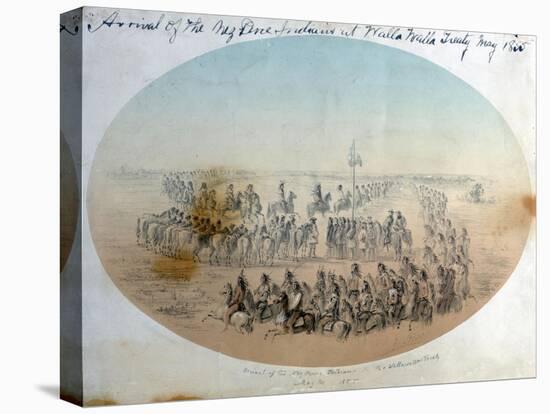 Arrival of the Nez Perce at Walla Walla Treaty May the 24 1855-Gustav Sohon-Premier Image Canvas