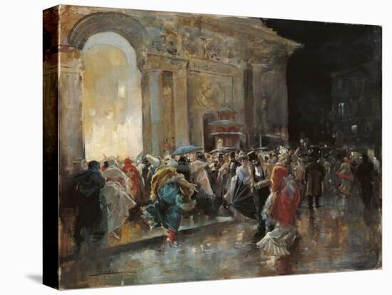 Arriving at the Theatre on a Night of a Masked Ball-Eugenio Lucas Villaamil-Premier Image Canvas