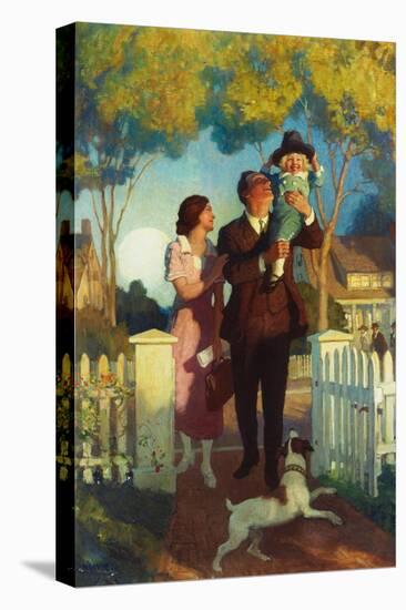 Arriving Home, (Oil on Canvas)-Newell Convers Wyeth-Premier Image Canvas