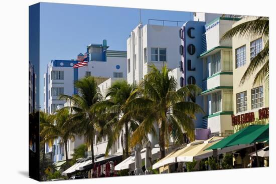 Art Deco Area with Hotels, Miami, Florida, USA-Peter Adams-Premier Image Canvas