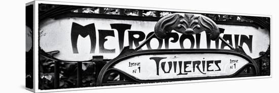 Art Deco Metropolitain Sign, Metro, Subway, the Tuileries Station, Paris, France-Philippe Hugonnard-Premier Image Canvas