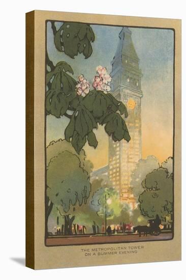 Art Deco Rendering of Metropolitan Tower, New York City-null-Stretched Canvas