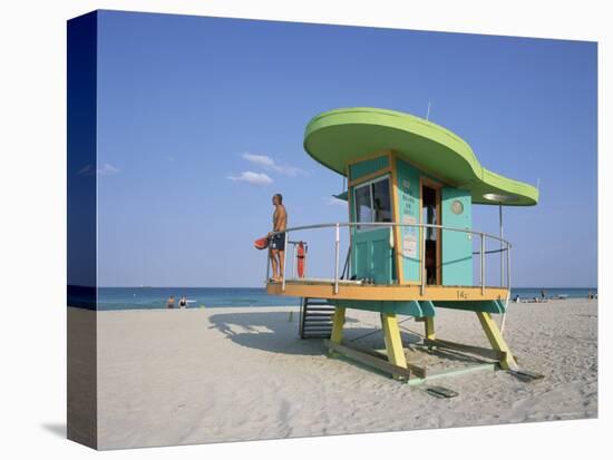 Art Deco Style Lifeguard Hut, South Beach, Miami Beach, Miami, Florida, United States of America-Gavin Hellier-Premier Image Canvas