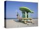 Art Deco Style Lifeguard Hut, South Beach, Miami Beach, Miami, Florida, United States of America-Gavin Hellier-Premier Image Canvas