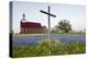Art Methodist Church and Bluebonnets Near Mason, Texas, USA-Larry Ditto-Premier Image Canvas