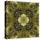 Art Nouveau Geometric Ornamental Vintage Pattern in Green Colors-Irina QQQ-Stretched Canvas