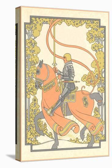 Art Nouveau Knight on Charger-null-Premier Image Canvas