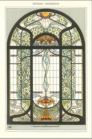 Art Nouveau Stained Glass Art Print Art Com Art Nouveau Stained Glass Art Print Art Com