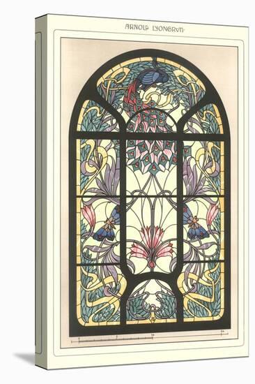 Art Nouveau Stained Glass-null-Stretched Canvas