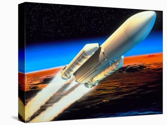 Art of Launch of Ariane 5 Rocket-David Ducros-Premier Image Canvas