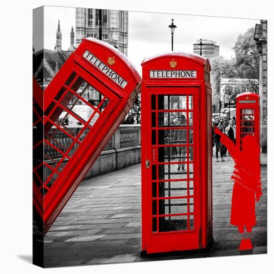 Art Print Series - Red Telephone Booths - London - UK - England - United Kingdom - Europe-Philippe Hugonnard-Premier Image Canvas