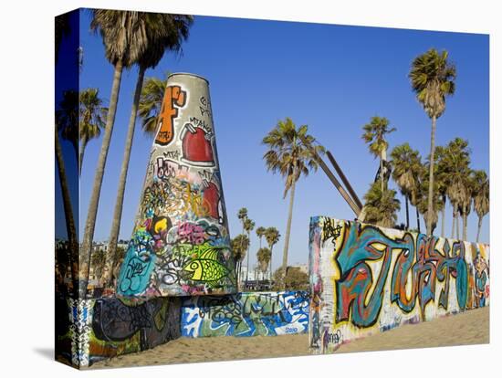 Art Walls, Legal Graffiti, on Venice Beach, Los Angeles, California, USA-Richard Cummins-Premier Image Canvas