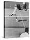 Arthur Ashe, Playing Tennis at Forest Hills, N.Y. in 1964-null-Stretched Canvas