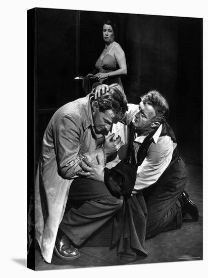 Arthur Kennedy and Lee J. Cobb in Scene from Arthur Miller's Death of a Salesman-W^ Eugene Smith-Premier Image Canvas