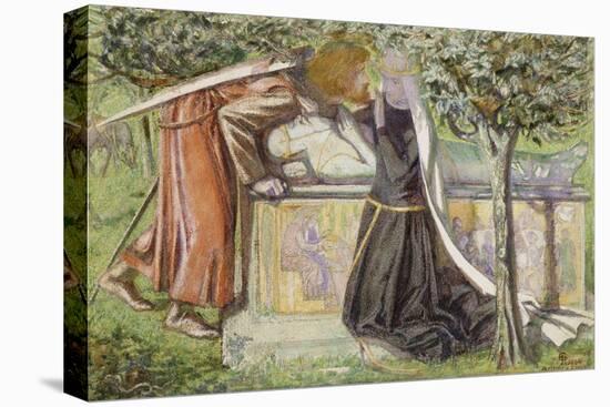 Arthur's Tomb: Sir Launcelot Parting from Guenevere, 1854-Dante Gabriel Rossetti-Premier Image Canvas