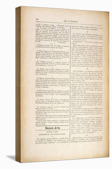 Article in 'Art et Critique' on Definition of the Artistic Philosophy of the 'Nabis', Aug 23, 1890-Maurice Denis-Premier Image Canvas