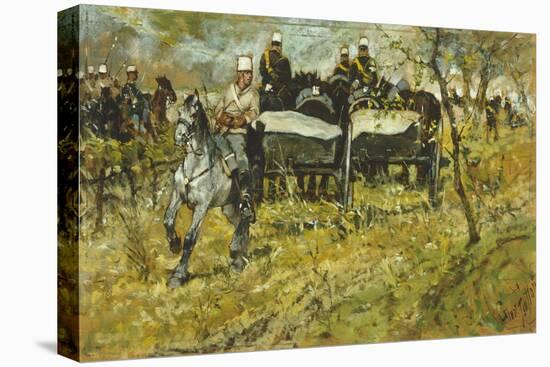 Artillery During Maneuvers-Giovanni Fattori-Premier Image Canvas