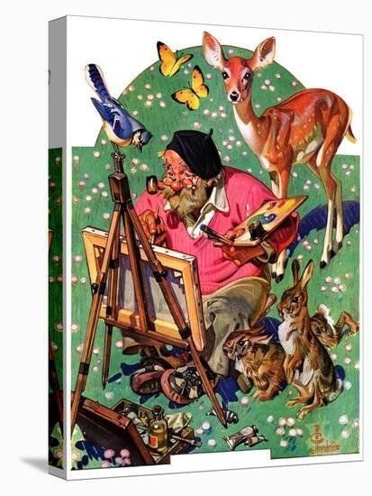 "Artist and Animals,"May 26, 1934-Joseph Christian Leyendecker-Premier Image Canvas