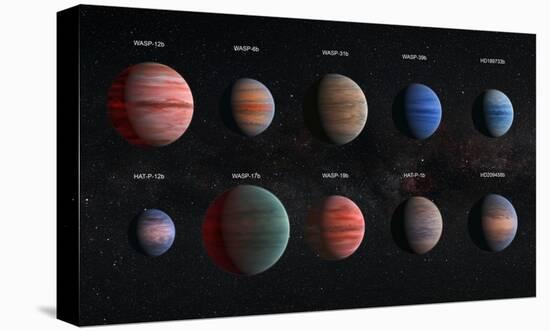 Artist Impression of Hot Jupiter Exoplanets - Annotated-null-Stretched Canvas