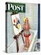 "Artist in the Bathtub" Saturday Evening Post Cover, October 28, 1950-Jack Welch-Premier Image Canvas