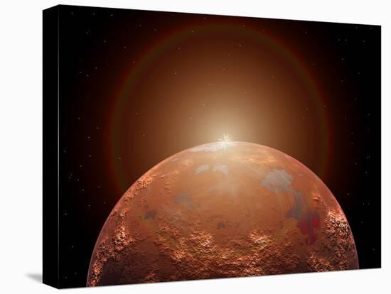 Artist's Concept of a Distant Red Planet Orbiting its Sun-Stocktrek Images-Premier Image Canvas