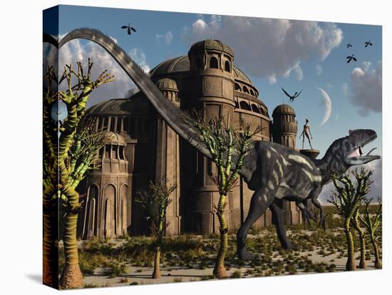 Artist's Concept of a Reptoid Race Whom Co-Existed Alongside the Dinosaurs-Stocktrek Images-Premier Image Canvas