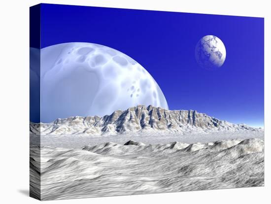 Artist's Concept of an Alien Planetary System-Stocktrek Images-Premier Image Canvas