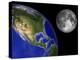 Artist's Concept of the Earth and its Moon-Stocktrek Images-Premier Image Canvas