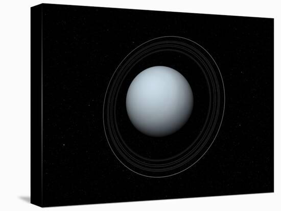 Artist's Concept of Uranus and its Rings-Stocktrek Images-Premier Image Canvas