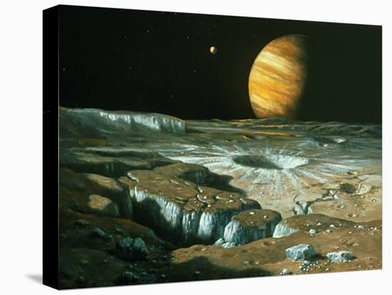 Artist's Impression of Jupiter Over Europa-Ludek Pesek-Premier Image Canvas