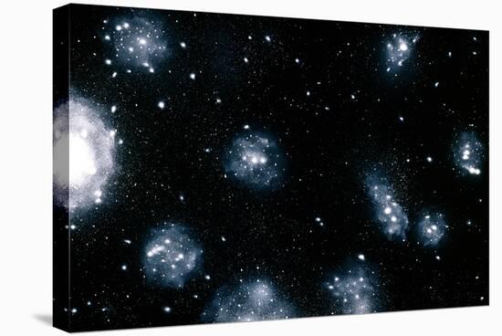 Artist's Impression of Nearby Clusters of Galaxies-David Parker-Premier Image Canvas