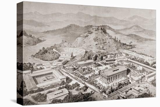 Artist's Impression of Olympia, Greece, at the Time of the Ancient Olympic Games, from 'El Mundo…-European School-Premier Image Canvas